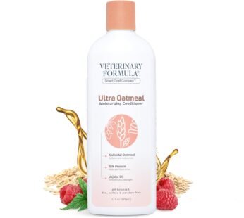 Veterinary Formula Smart Coat Complex Ultra Oatmeal Moisturizing Conditioner for Dogs, 17 Fl oz ? with Colloidal Oatmeal & Jojoba ? Leaves Coat Soft, Shiny, Hydrated, Strong, with Long-Lasting Scent