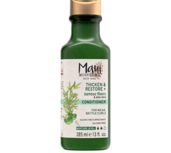 Maui Moisture Thicken & Restore + Bamboo Fibers Strengthening Conditioner to Soften Transitioning or Natural Hair & Renew Brittle Hair, Vegan, Silicone & Paraben-Free, 13 fl oz