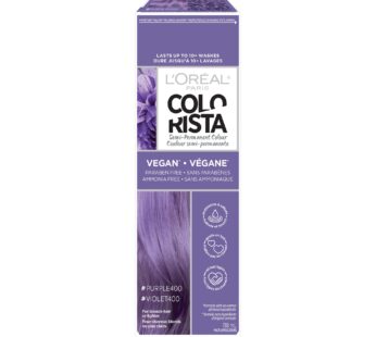 L’Oreal Paris Colorista Semi Permanent Hair Color for Bleached or Blonde Hair, Color Depositing Hair Mask Formula, Purple