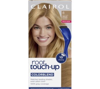 Clairol Root Touch-Up by Nice’n Easy Permanent Hair Dye, 8 Medium Blonde Hair Color, Pack of 1