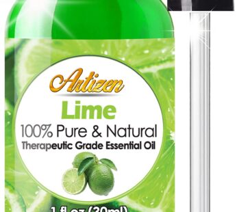 Artizen Lime Essential Oil (100% Pure & Natural – Undiluted) Therapeutic Grade – Huge 1oz Bottle – Perfect for Aromatherapy, Relaxation, Skin Therapy & More!
