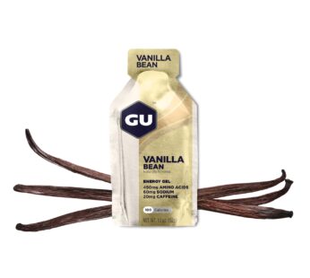 GU Energy Original Sports Nutrition Energy Gel, Vegan, Gluten-Free, Kosher, and Dairy-Free On-the-Go Energy for Any Workout, 24-Count, Vanilla Bean