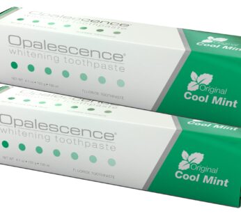 Opalescence Teeth Whitening Toothpaste (Pack of 2) – Cool Mint Original Formula – Oral Care, Gluten-Free – 4.7 Ounce Made by Ultradent.- TP-5166-2
