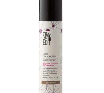 Style Edit Light Brown Root Concealer Touch Up Spray – Temporary And Instantly Covers Grey Hair, Pack of 1
