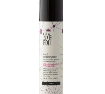 Style Edit Root Concealer Touch Up Spray | Instantly Covers Grey Roots | Professional Salon Quality Cover Up Hair Products for Women |Black 2 Ounce (Pack of 1)
