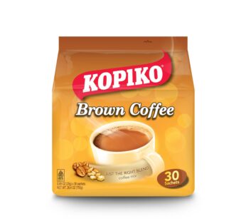 Kopiko Brown Instant Coffee Mix – The Irresistibly Delicious Coffee with Brown Sugar (0.88 OZ/25gr x 30 Coffee Packets)