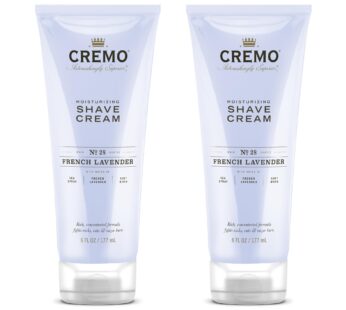 Cremo French Lavender Moisturizing Shave Cream, Astonishingly Superior Shaving Cream For Women, Fights Nicks, Cuts and Razor Burn, 6 Fl Oz (2 Pack)