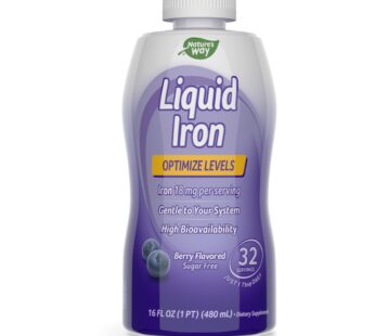 Nature’s Way Liquid Iron, Provides Daily Value of Iron, Sugar Free, Berry Flavored, 16 Fl. Oz.