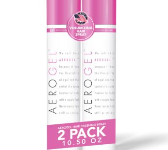 TRI Design Aerogel Hairspray – Non-Toxic Hair Finishing Spray for Styling, Volumizing and Holding Curly Hair with Flexible Hold – For Women and Men – Pack of 2 (10.5 Oz)