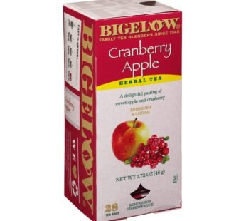 Bigelow Tea Bags, Cranberry Apple Herbal, 28-Count Boxes (Pack of 6)