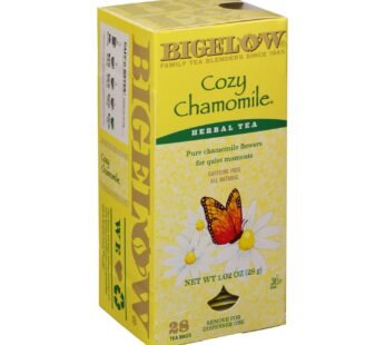 Bigelow Cozy Chamomile Herbal Tea Bags 28-Count Boxes (Pack of 6) Chamamile Tea Bags Relaxing Herbal Tea All Natural Gluten Free