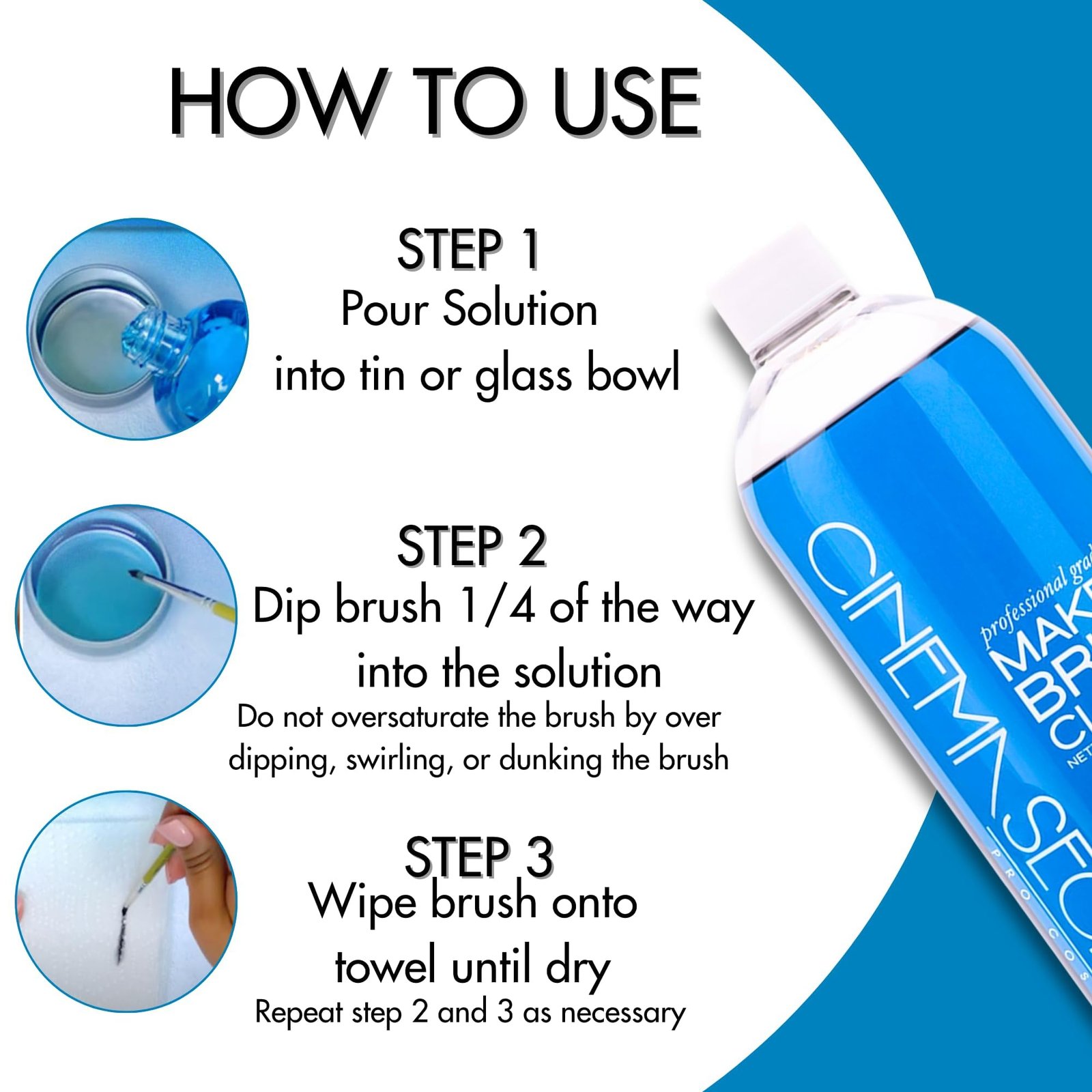 Cinema Secrets Professional Makeup Brush Cleaner, 16 fl oz, Vanilla - Image 4