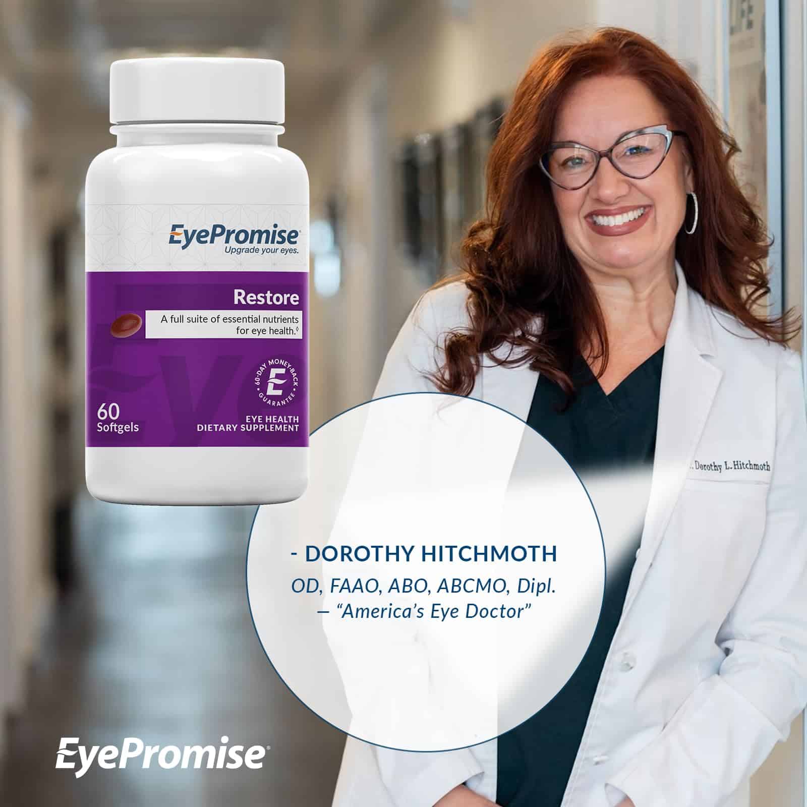 EyePromise Restore Supplement - 60 Softgel Capsules Containing Lutein, Vitamin C, Vitamin D, Vitamin E, Omega-3 Fish Oil, and Zeaxanthin - A Patented Complete Eye Health Formula - Image 5