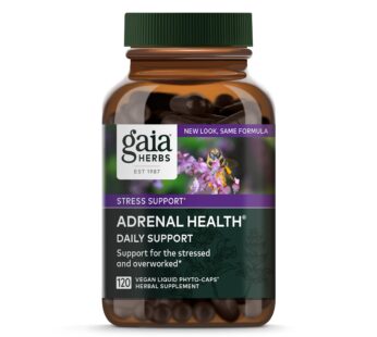 Gaia Herbs Adrenal Health Daily Support – with Ashwagandha, Holy Basil & Schisandra – Herbal Supplement to Help Maintain Healthy Energy and Stress Levels – 120 Liquid Phyto-Capsules (120 Count)