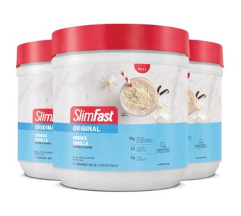 SlimFast Original Meal Replacement Powder, French Vanilla, Shake Mix, 10g of Protein, 14 Servings (Pack of 3) (Packaging May Vary)