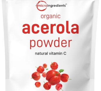 Organic Acerola Powder, 8oz | Natural Organic Vitamin C Superfood | No Sugar & Additives | Great Flavor for Drinks, Smoothie, & Beverages | Non-GMO & Vegan Friendly, Brazil Origin