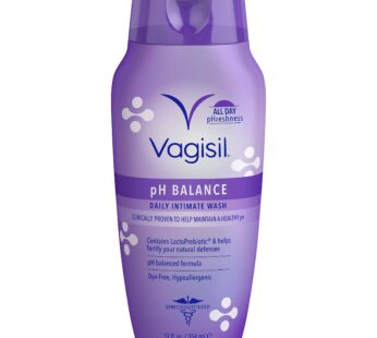 Vagisil Feminine Wash for Intimate Area Hygiene, pH Balance, Gynecologist Tested, Hypoallergenic, 12 oz, (Pack of 1)