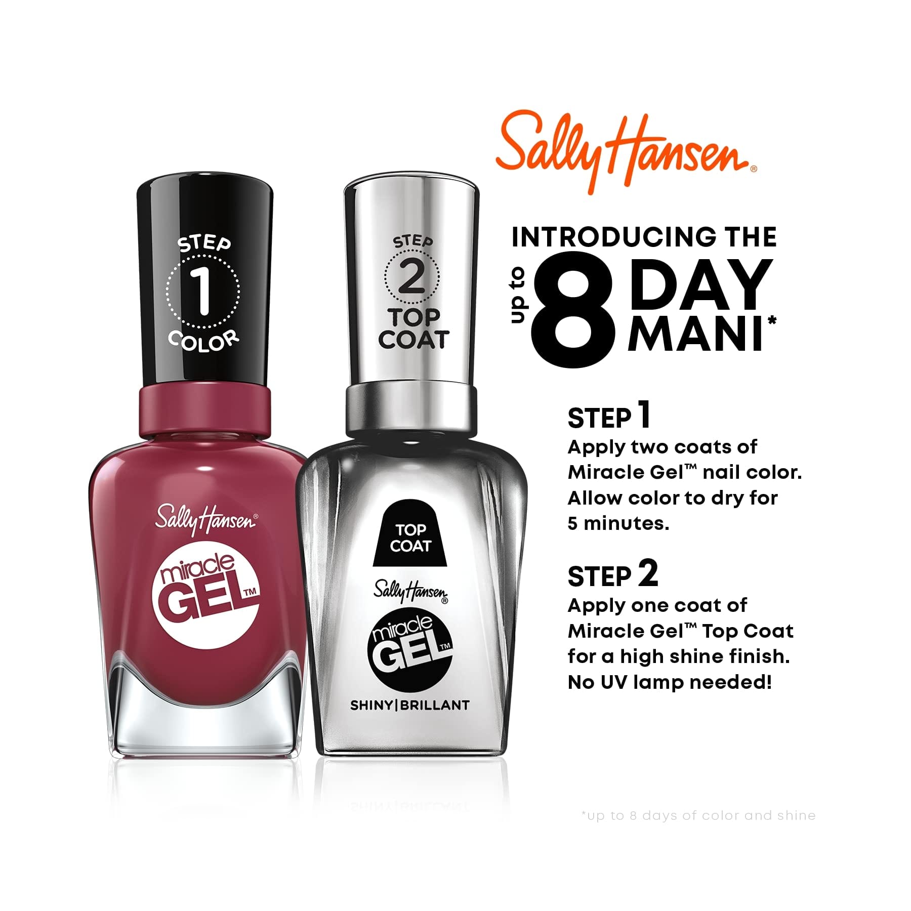 Sally Hansen Miracle Gel Nail Polish, Shade Game of Chromes 149 (Packaging May Vary) - Image 6