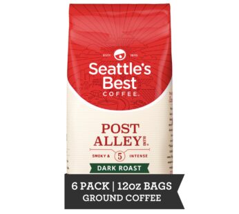 Seattle’s Best Coffee Post Alley Blend Dark Roast Ground Coffee | 12 Ounce Bags (Pack of 6)