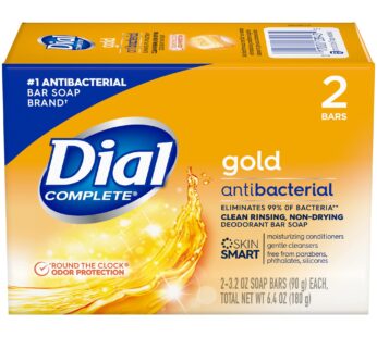 Dial Gold Antibacterial Deodorant Bar Soap, 3.2 Ounce, (Pack of 2)