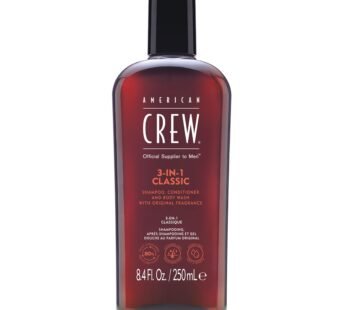 American Crew Shampoo, Conditioner & Body Wash for Men, 3-in-1, 8.4 Fl Oz