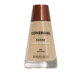 COVERGIRL Clean Normal Skin Foundation (Packaging May Vary) , 125 BUFF BEIGE, 1 Fl Oz (Pack of 1)