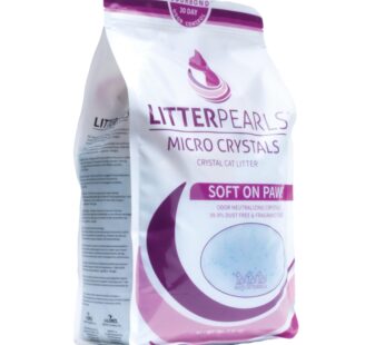 Litter Pearls Micro Crystals Unscented Non-Clumping Crystal Cat Litter with Odorbond, 7 lb, White, Clear and Blue Crystals (LPMC7)