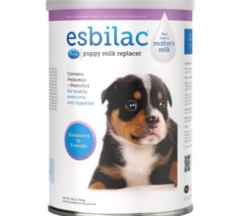 Pet-Ag Esbilac Puppy Milk Replacer Powder – 28 oz – Powdered Puppy Formula with Prebiotics, Probiotics & Vitamins for Puppies Newborn to Six Weeks Old – Easy to Digest