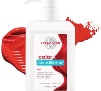 Keracolor Clenditioner RED Hair Dye – Semi Permanent Hair Color Depositing Conditioner, Cruelty-free, 12 Fl. Oz.