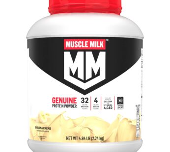 Muscle Milk Genuine Protein Powder, Banana Cr?me, 32g Protein, 5 Pound, 32 Servings
