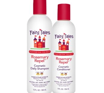 Fairy Tales Rosemary Repel Daily Kids Shampoo, 12 fl oz.. and Conditioner, 8 fl oz. Duo? Kids Like the Smell, Lice Do Not