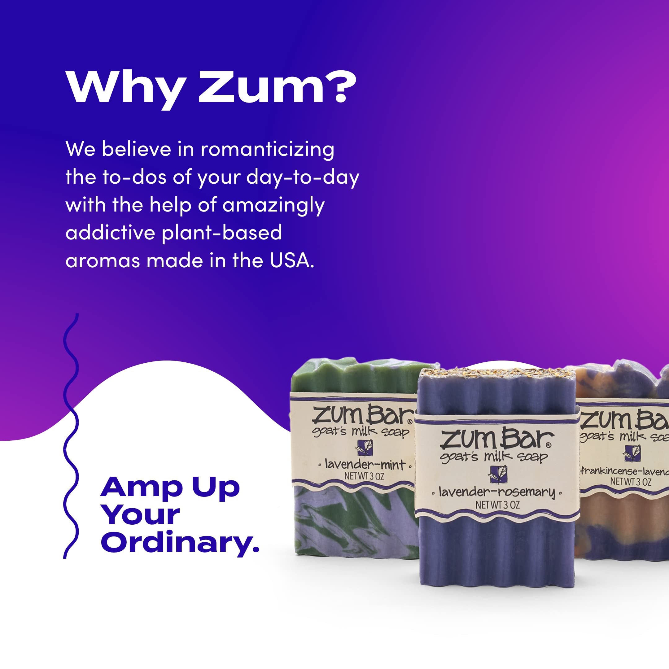 Indigo Wild Zum Bar Goat's Milk Soap - Lavender Blends - Frankincense-Lavender, Lavender-Rosemary, Lavender-Mint - 3 oz (3 Pack) - Image 6