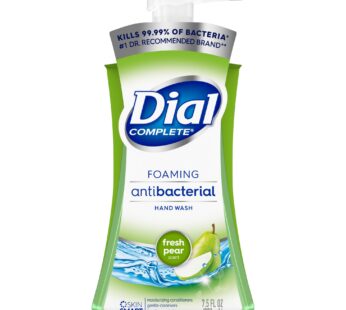 Dial Complete Antibacterial Foaming Hand Wash, Fresh Pear, 7.5 fl oz (Pack of 8)