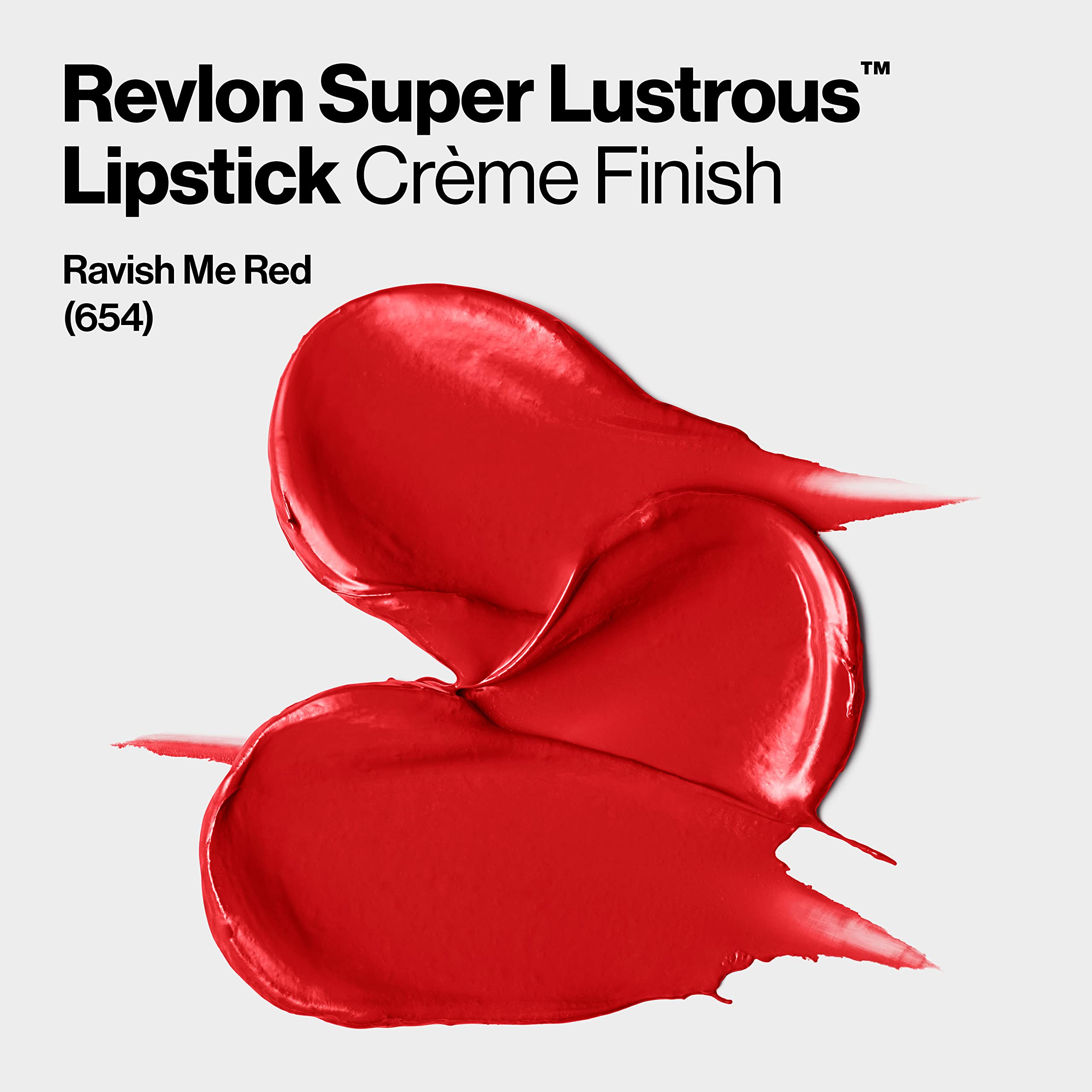 Revlon Lipstick, Super Lustrous Lipstick, Creamy Formula For Soft, Fuller-Looking Lips, Moisturized Feel in Reds & Corals, Ravish Me Red (654) 0.15 oz - Image 7