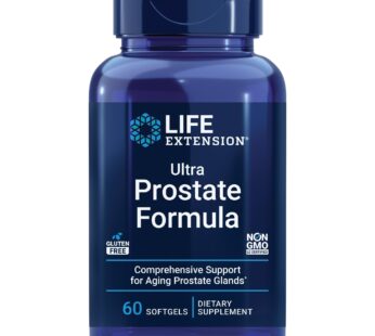 Life Extension Ultra Prostate Formula, saw palmetto for men, pygeum, stinging nettle root, lycopene, 11 nutrients for prostate function, non-GMO, gluten-free, 60 softgels