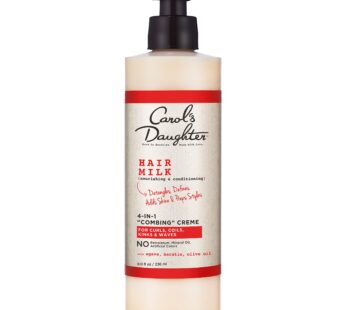Carol?s Daughter Hair Milk 4 in 1 Combing Creme for Curls, Coils and Waves, with Agave and Olive Oil, Hair Detangler, Curl Cream, 8 fl oz