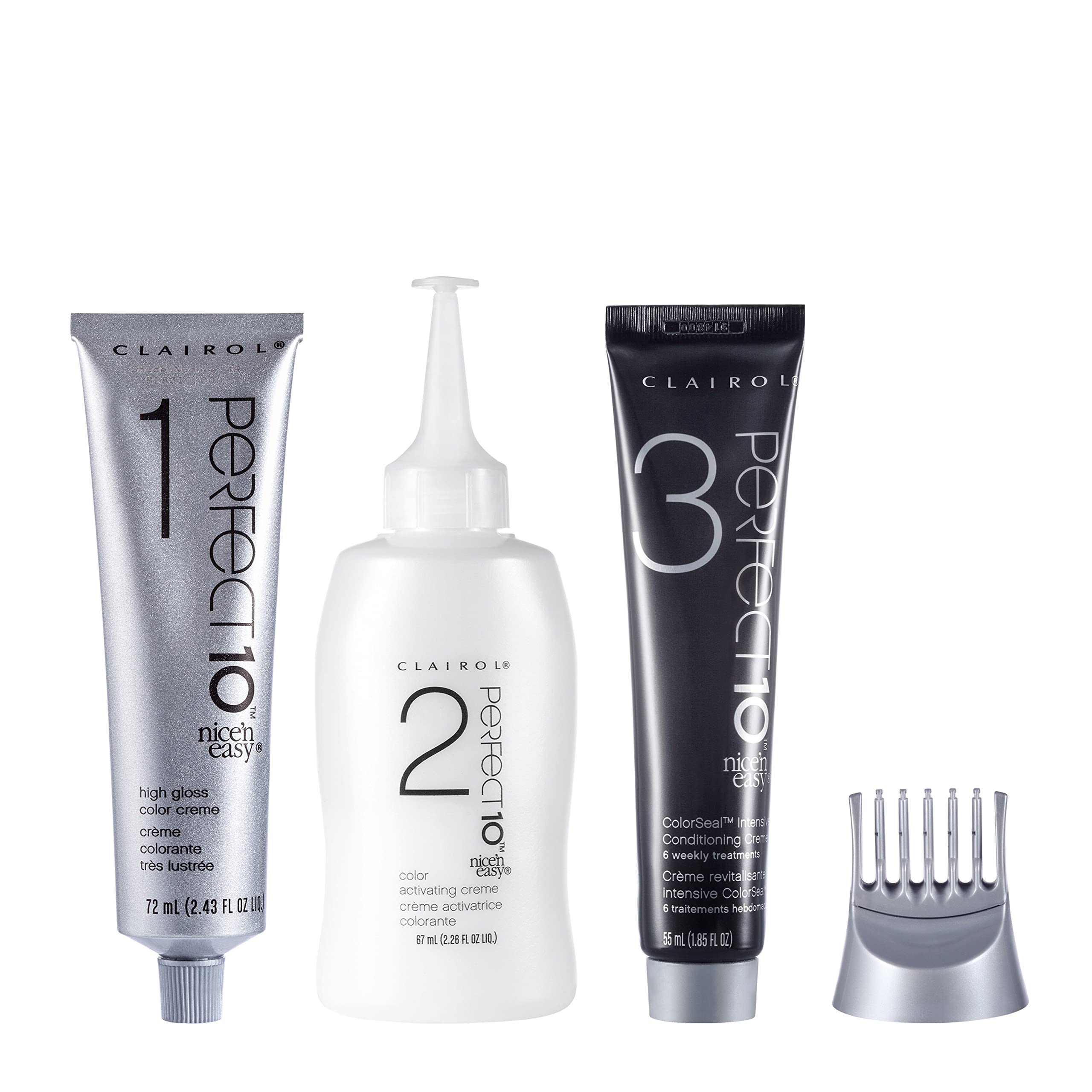 Clairol Nice'n Easy Perfect 10 Permanent Hair Dye, 6.5A Lightest Cool Brown Hair Color, Pack of 2 - Image 3