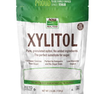 NOW Foods, Xylitol, Pure with No Added Ingredients, Keto-Friendly, Low Glycemic Impact, Low Calorie, 2.5-Pound (Packaging May Vary)