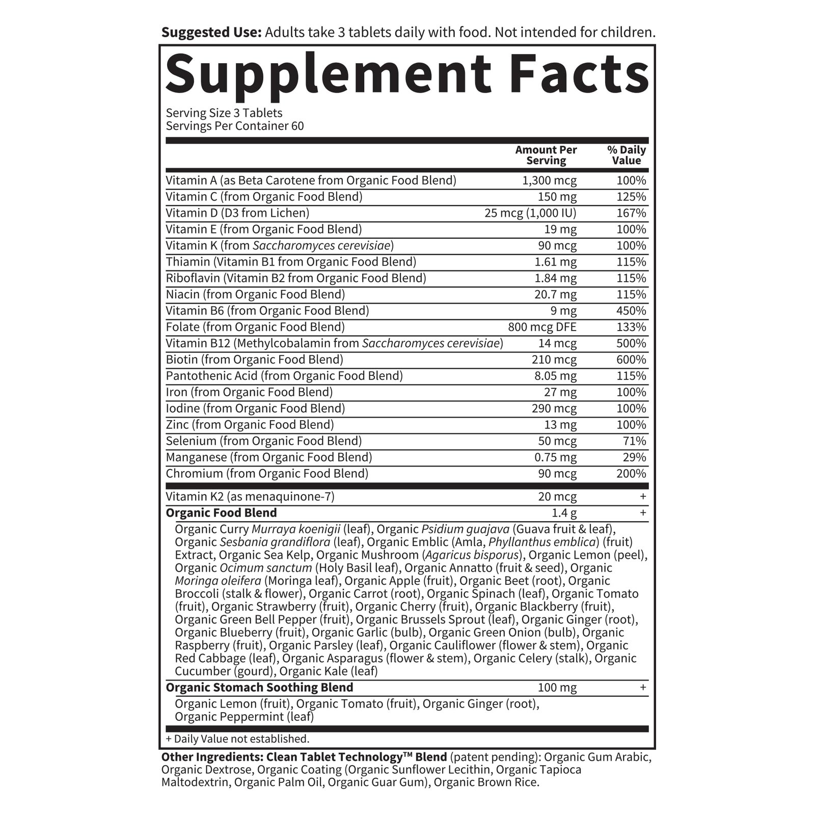 Garden of Life Organics Women?s Prenatal Multivitamin with Vitamin D3, B6, B12, C & Iron, Folate for Energy & Healthy Fetal Development ? Organic, Non-GMO, Gluten-Free, Vegan, 60 Day Supply - Image 6