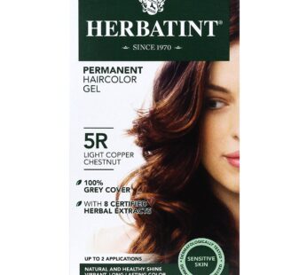 Herbatint Permanent Haircolor Gel, 5R Light Copper Chestnut, Alcohol Free, Vegan, 100% Grey Coverage – 4.56 oz