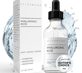 Asterwood Pure Hyaluronic Acid Serum for Face – Plumping, Anti-Aging & Hydrating – Fragrance-Free, Pairs Well with Vitamin C Face Serum & Hylunaric Acid Moisturizer, 59ml/2 oz