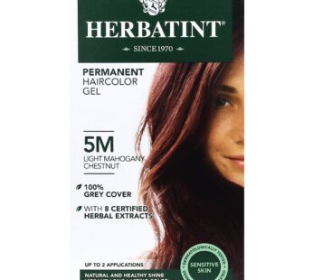 Herbatint Permanent Haircolor Gel, 5M Light Mahogany Chestnut, Alcohol Free, Vegan, 100% Grey Coverage – 4.56 oz