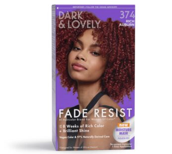 SoftSheen-Carson Dark and Lovely Fade Resist Rich Conditioning Hair Color, Permanent Hair Color, Up To 100 percent Gray Coverage, Brilliant Shine with Argan Oil and Vitamin E, Rich Auburn