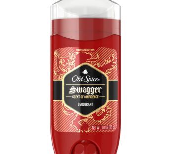 Old Spice Aluminum Free Deodorant for Men Swagger Lime & Cedarwood Scent Red Collection 3 Oz (Pack of 3)
