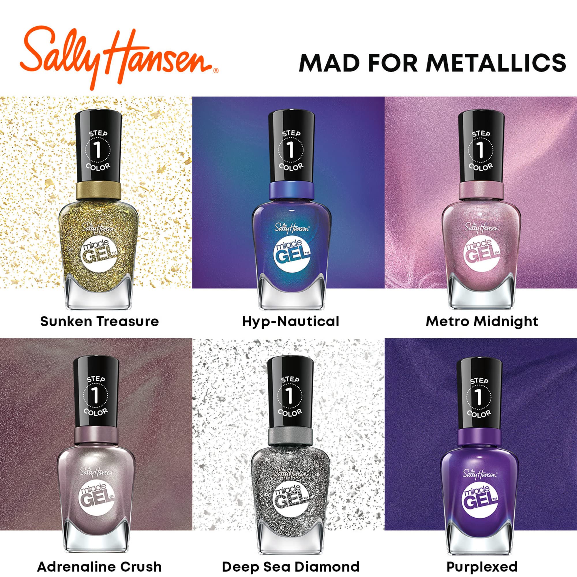 Sally Hansen Miracle Gel Nail Polish, Shade Game of Chromes 149 (Packaging May Vary) - Image 5