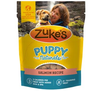 Zuke?s Puppy Naturals Bag of Soft Puppy Treats for Training, Natural Dog Treats Bites With Salmon Recipe – 5.0 OZ Bag