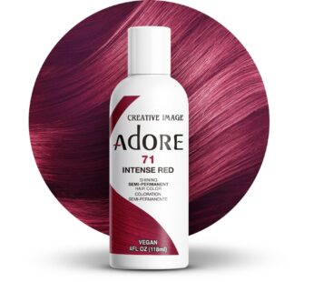 Adore Semi Permanent Hair Color – Vegan and Cruelty-Free Red Hair Dye – 4 Fl Oz – 071 Intense Red (Pack of 1)