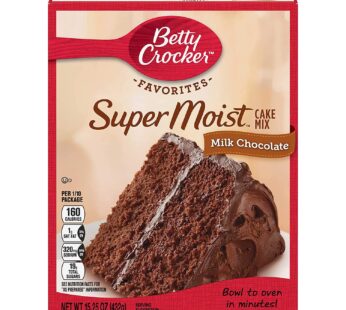 Betty Crocker Supermoist Cake Mix, Milk Chocolate, 15.25-Ounce (Pack of 6)
