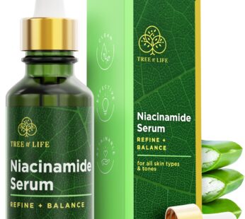 Tree of Life Niacinamide Vitamin B3 Serum, Hydrating Face Oil for Dark and Age Spots, Tightens Pores, Facial Serums for Sensitive Skin Care with Hyaluronic Acid and Vitamin E, 2 Fl Oz