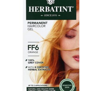Herbatint Permanent Haircolor Gel, FF6 Orange, Alcohol Free, Vegan, 100% Grey Coverage – 4.56 oz